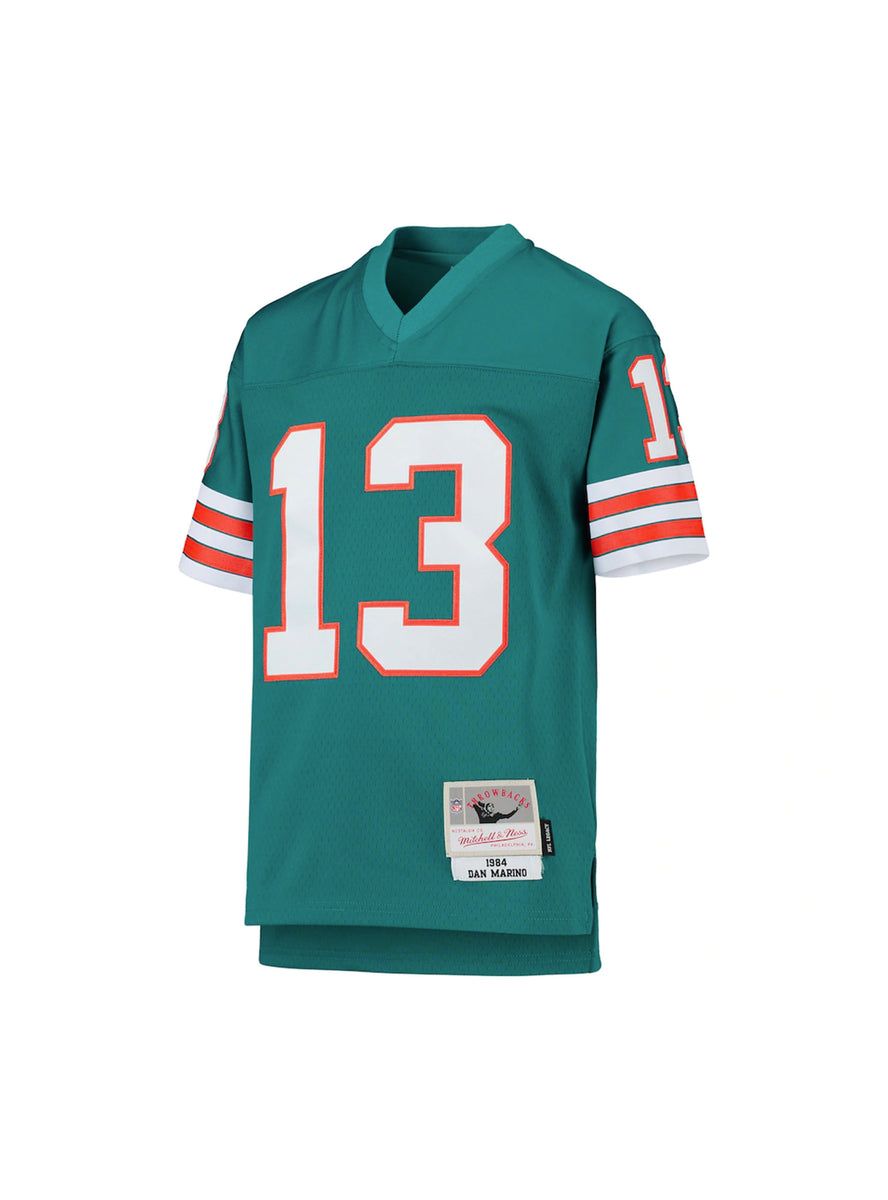 Dan Marino Miami Dolphins Youth Retro Name and Number T-Shirt Aqua / M