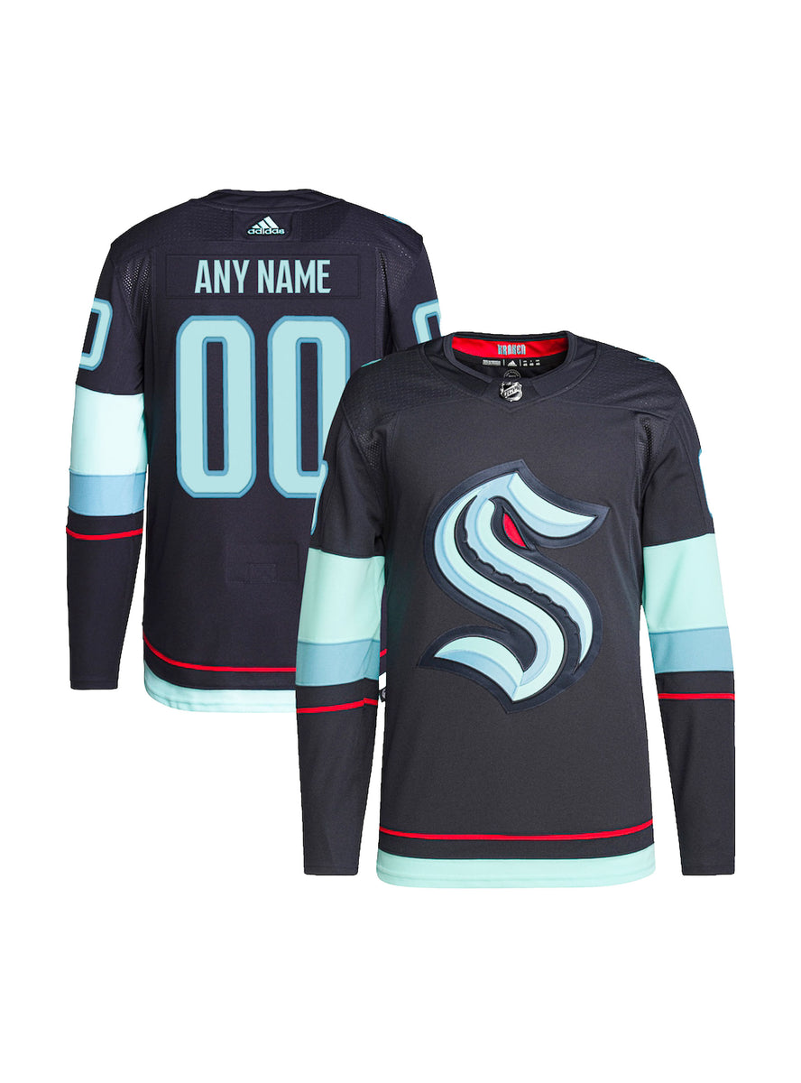 Kraken dye sublimated custom hockey jersey. You can customize with