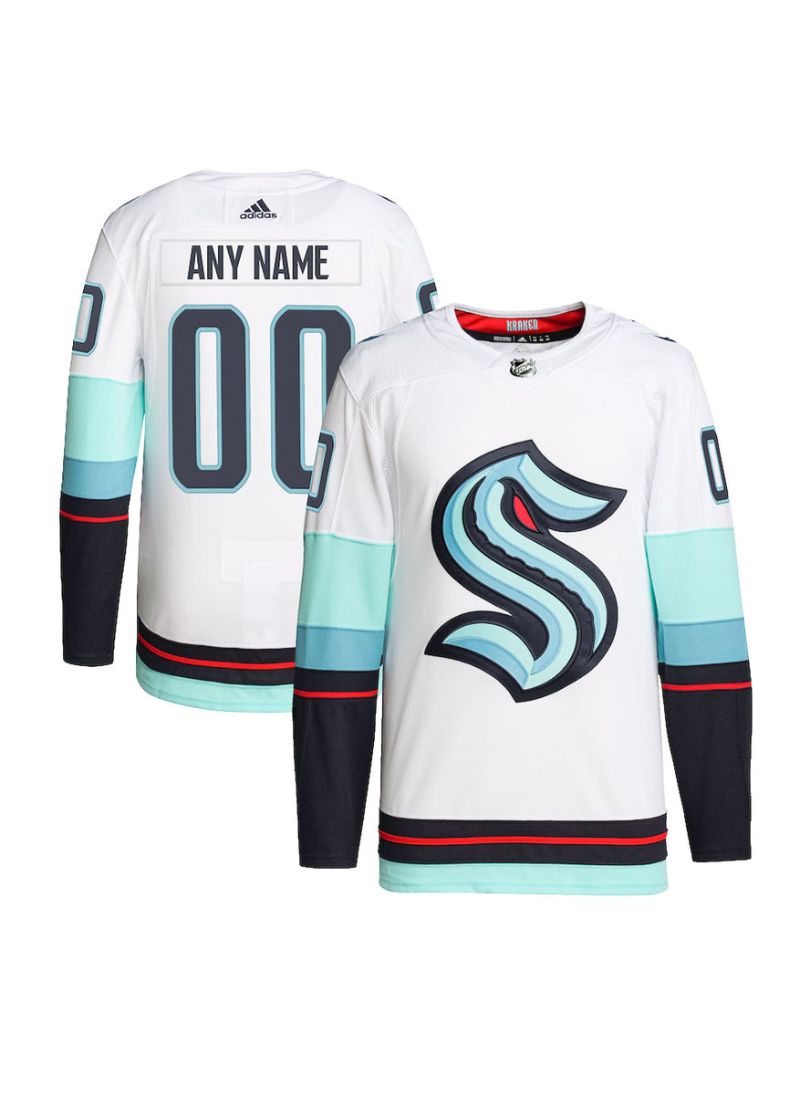 Custom Hockey Jerseys Seattle Kraken Jersey Name and Number 2021-22 White Away NHL