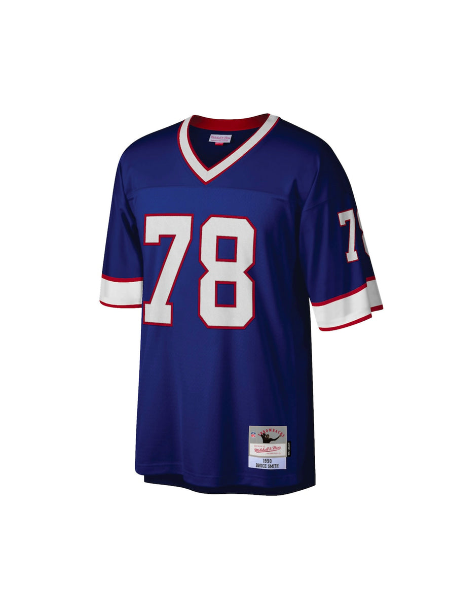 BRUCE SMITH  Buffalo Bills 1990 Home Wilson Throwback NFL Football Jersey