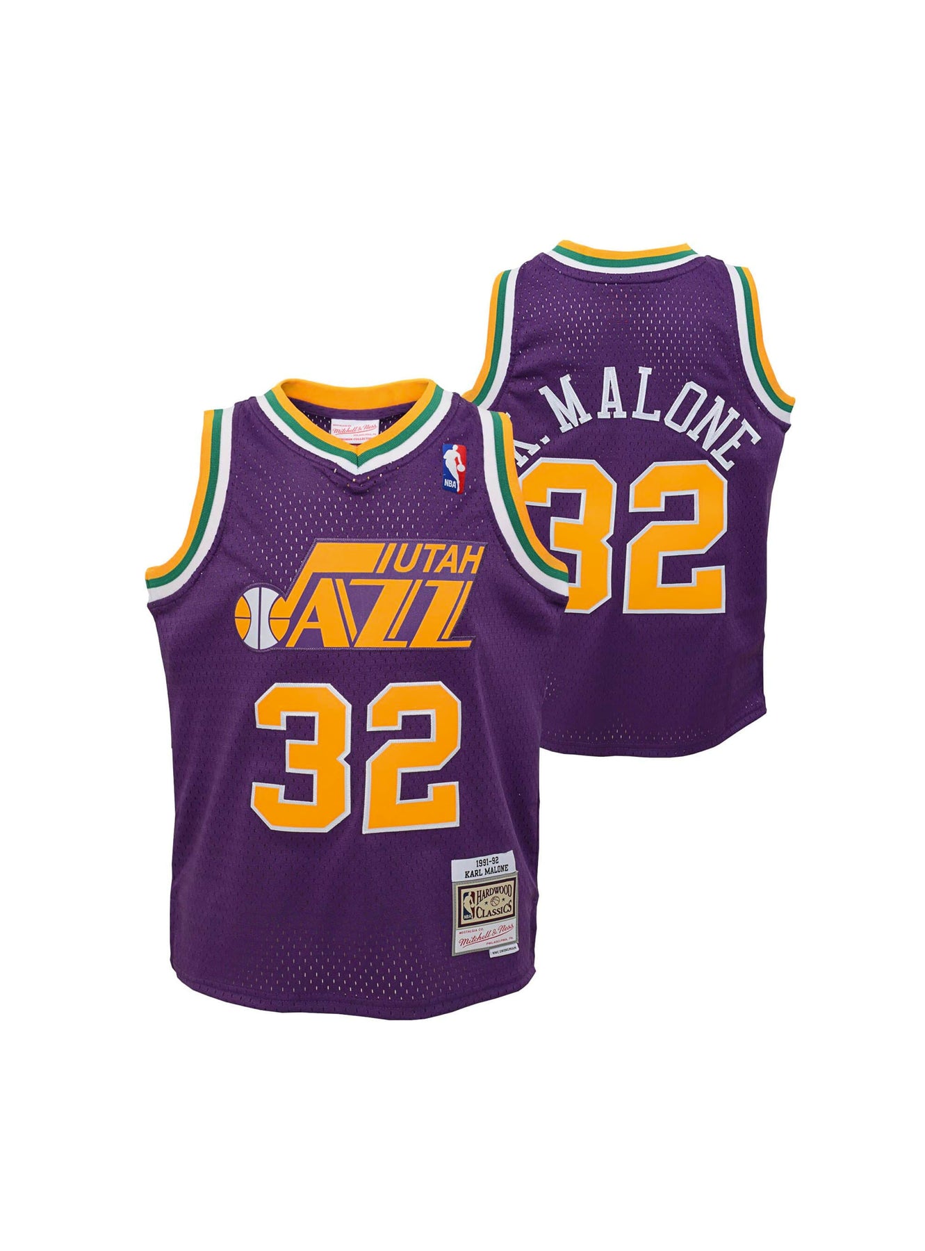 Youth Utah Jazz Karl Malone Mitchell & Ness Purple 1991-92