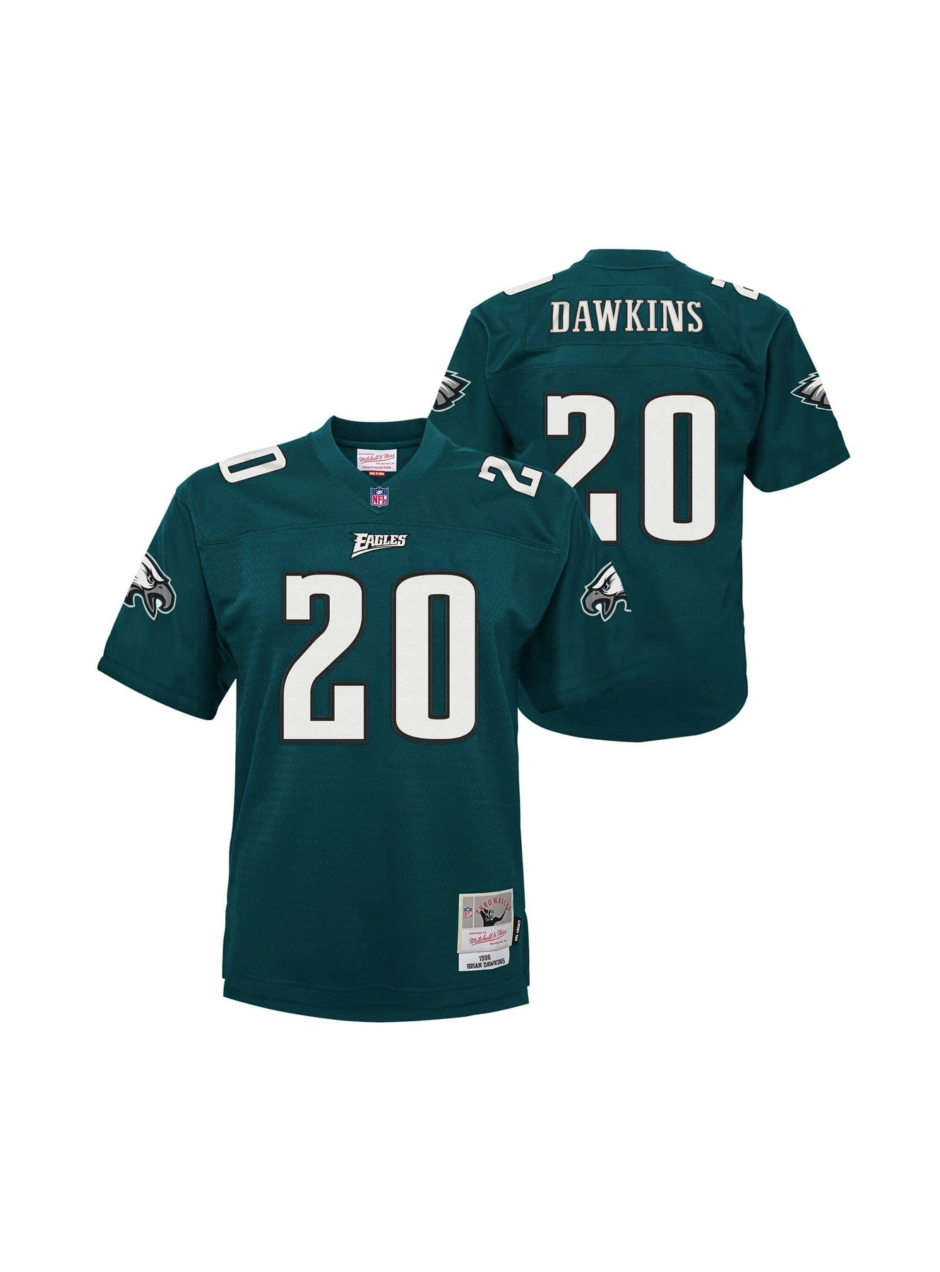 Brian Dawkins Philadelphia Eagles Mitchell & Ness Youth 2004 Legacy Retired Player Jersey - Midnight Green