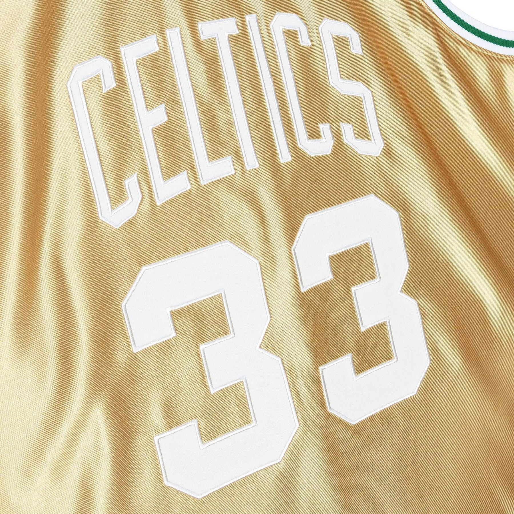 Boston Celtics Larry Bird Mitchell & Ness Gold NBA 75th Anniversary  Jersey XXL