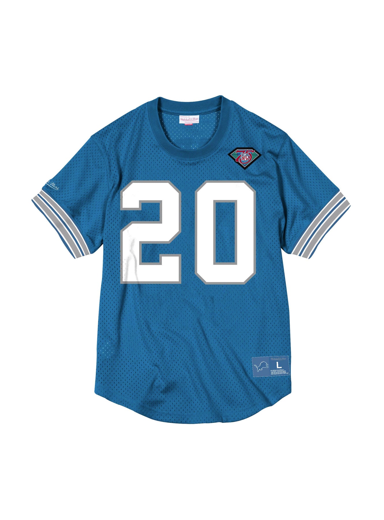 Name & Number Mesh Crew Neck Detroit Lions Barry Sanders - Shop