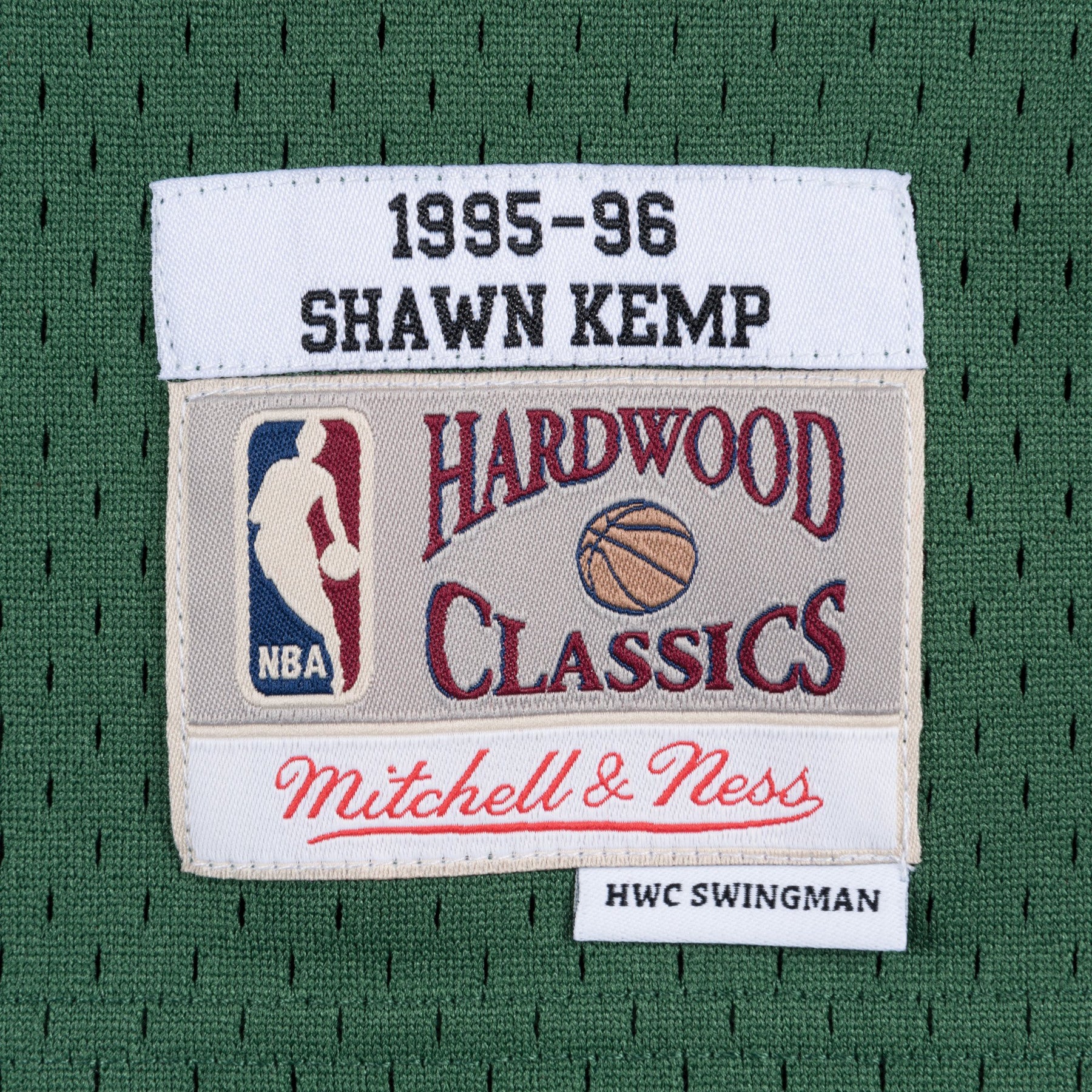 Youth Mitchell & Ness Shawn Kemp Green Seattle SuperSonics 1995-96 Hardwood  Classics Swingman Throwback Jersey
