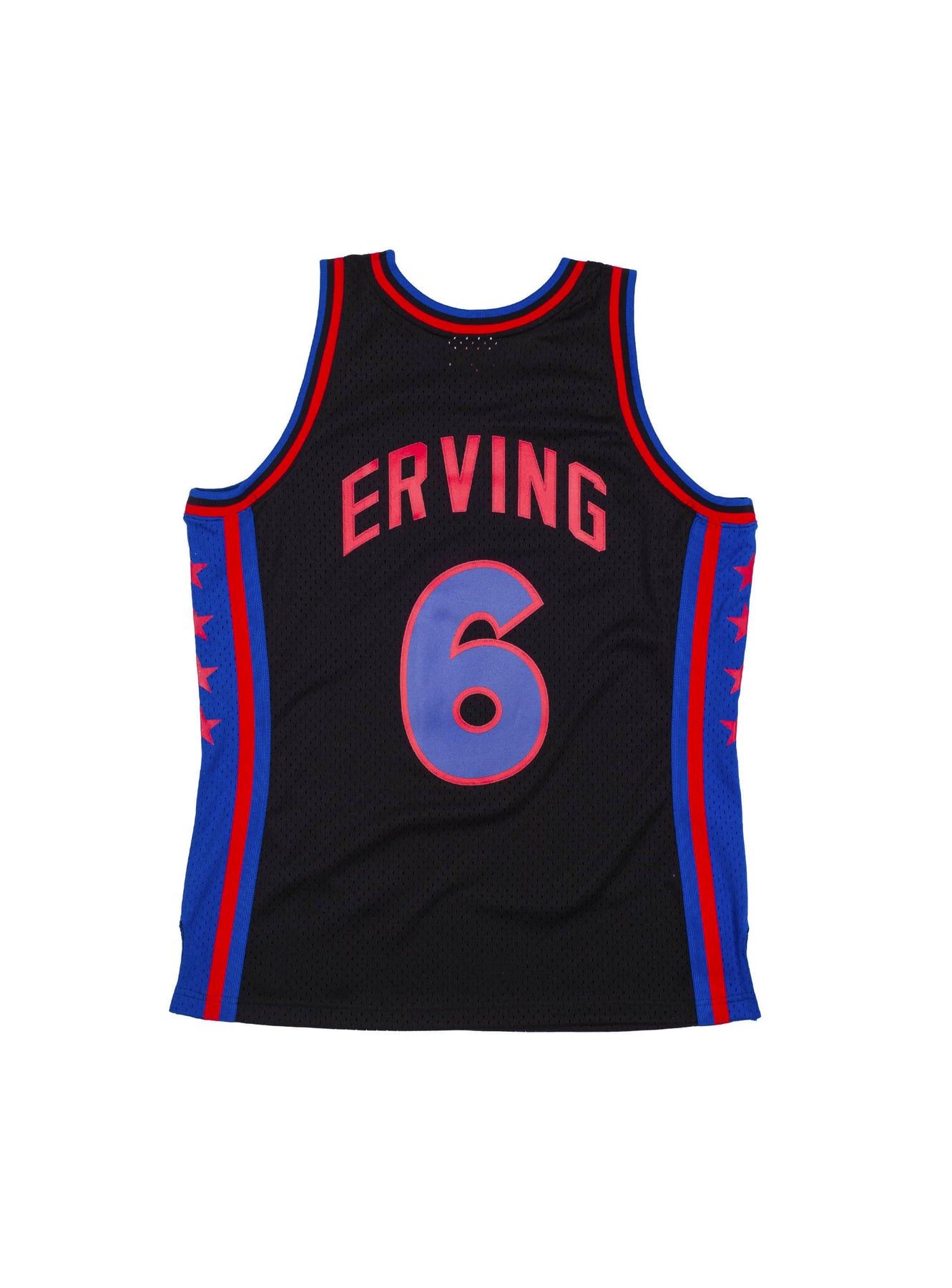 Julius Erving Philadelphia 76ers White Throwback Basketball Jersey.