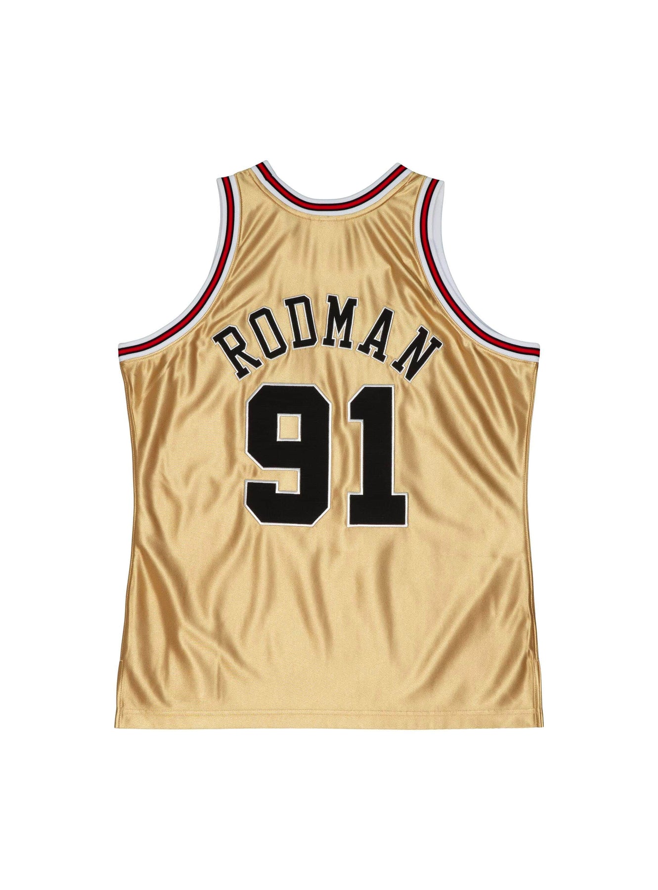 Authentic Rare Champion Gold Logo NBA Chicago Bulls Dennis Rodman Jersey